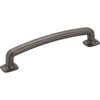 Jeffrey Alexander 128 mm Center-to-Center Brushed Pewter Belcastel 1 Cabinet Pull MO6373-128BNBDL